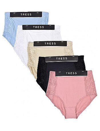 Cuecas Microfibra TRESS Renda - Pack de 5