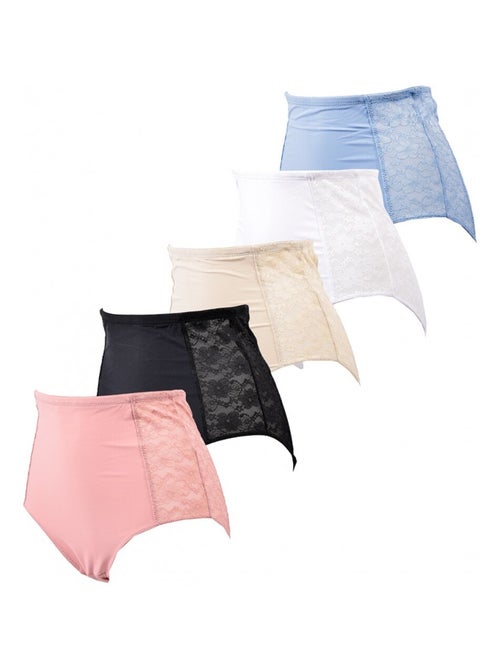 Cuecas Microfibra TRESS Renda - Pack de 5 - Kiabi Cuecas Microfibra TRESS Renda - Pack de 5 - Kiabi