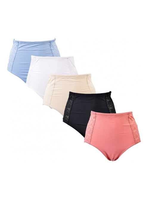 Cuecas Microfibra TRESS Renda - Pack de 5 - Kiabi Cuecas Microfibra TRESS Renda - Pack de 5 - Kiabi