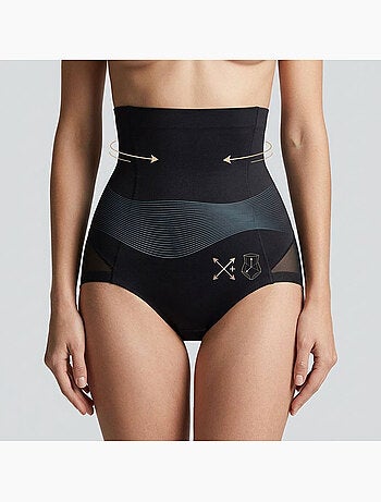 Cuecas Modeladoras Mulher Cintura Alta Pack 2 OZABI Preto Carne