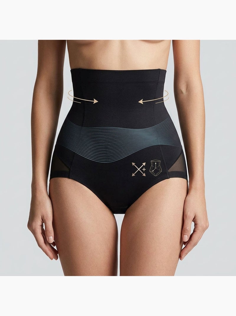 Cuecas Modeladoras Mulher Cintura Alta Pack 2 OZABI Preto Carne Preto Bege - Kiabi