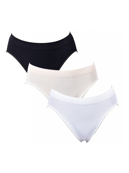 Cuecas Mulher Conforto Sustentação Algodão - Pack de 3 - Kiabi Cuecas Mulher Conforto Sustentação Algodão - Pack de 3 - Kiabi