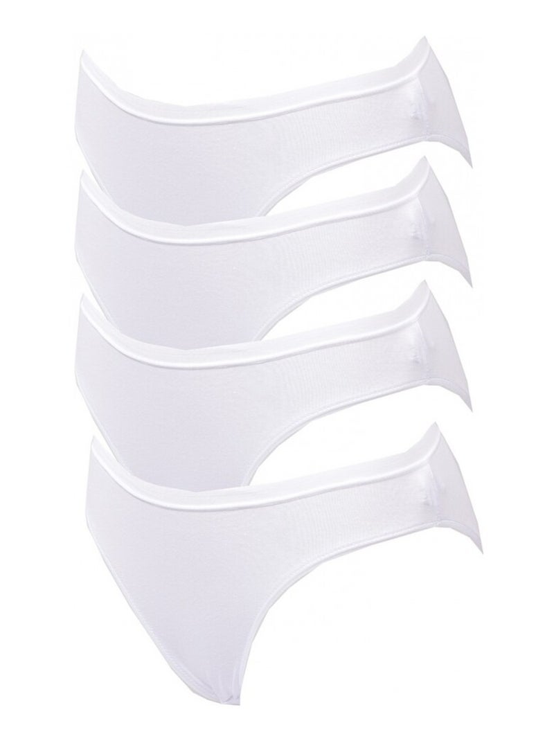 Cuecas Mulher INFINITIF - Pack de 4 Branco - Kiabi
