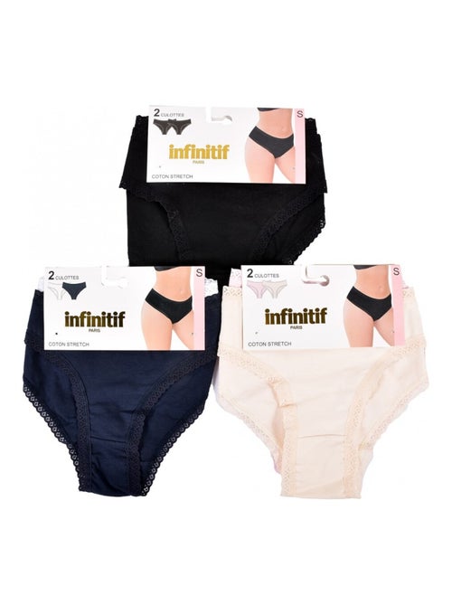 Cuecas Mulher INFINITIF - Pack de 6 - Kiabi Cuecas Mulher INFINITIF - Pack de 6 - Kiabi