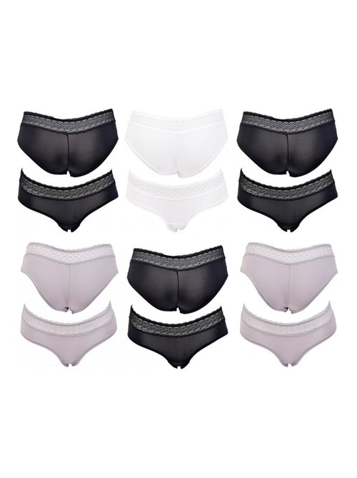 Cuecas Mulher INFINITIF com Renda - Pack de 6 - Kiabi Cuecas Mulher INFINITIF com Renda - Pack de 6 - Kiabi