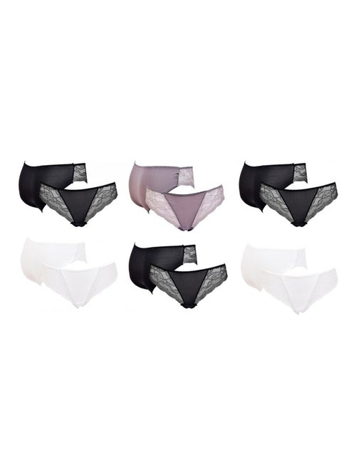 Cuecas Mulher INFINITIF com Renda - Pack de 6 - Kiabi Cuecas Mulher INFINITIF com Renda - Pack de 6 - Kiabi