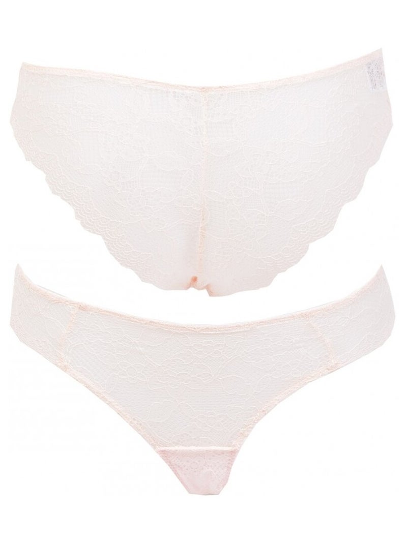 Cuecas Mulher INFINITIF com Renda - Pack de 6 Preto Multicolorido Branco - Kiabi