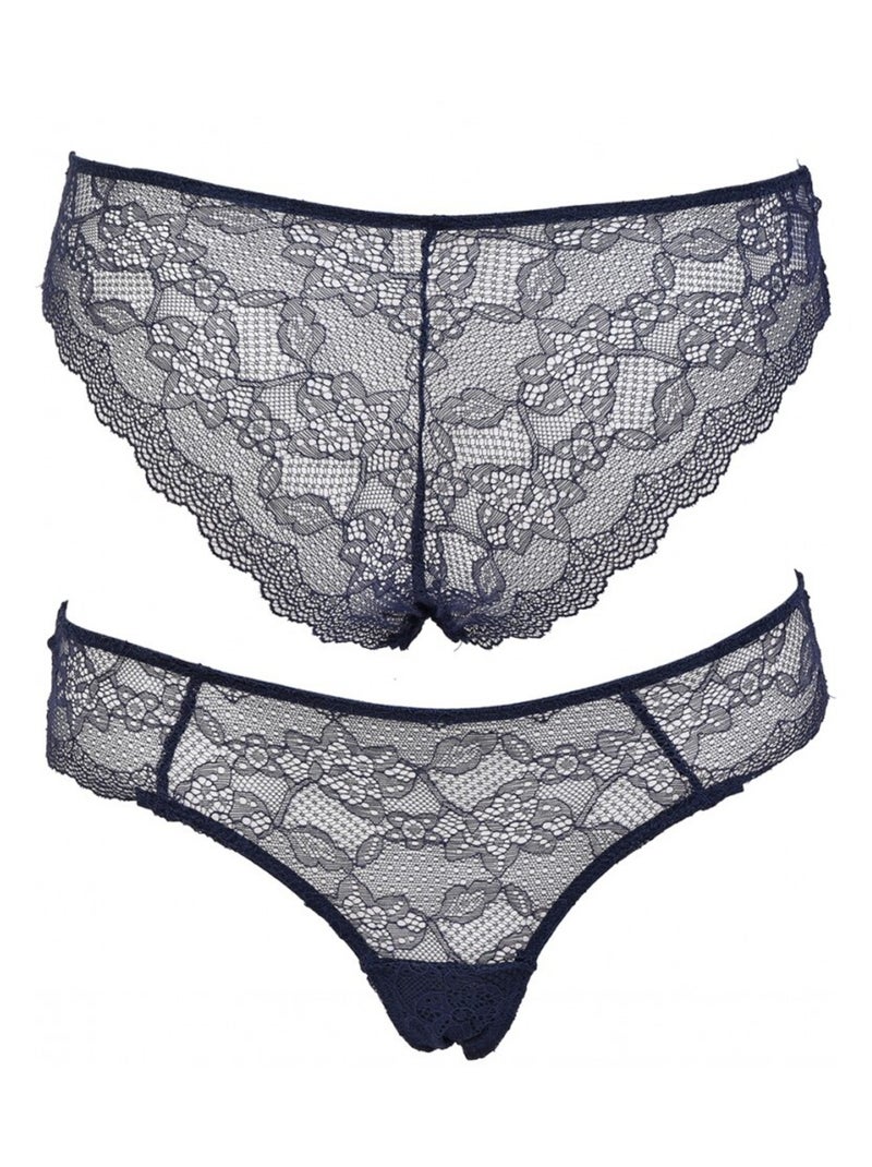 Cuecas Mulher INFINITIF com Renda - Pack de 6 Preto Multicolorido Branco - Kiabi