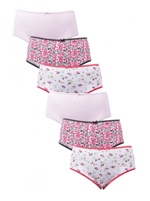 Cuecas Mulher INFINITIF MAXI Algodão - Pack de 6 - Kiabi Cuecas Mulher INFINITIF MAXI Algodão - Pack de 6 - Kiabi
