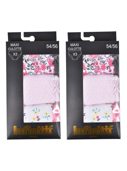 Cuecas Mulher INFINITIF MAXI Algodão - Pack de 6 - Kiabi Cuecas Mulher INFINITIF MAXI Algodão - Pack de 6 - Kiabi