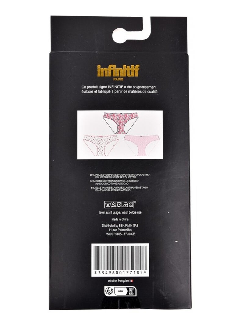 Cuecas Mulher INFINITIF MAXI Algodão - Pack de 6 Multicolorido - Kiabi