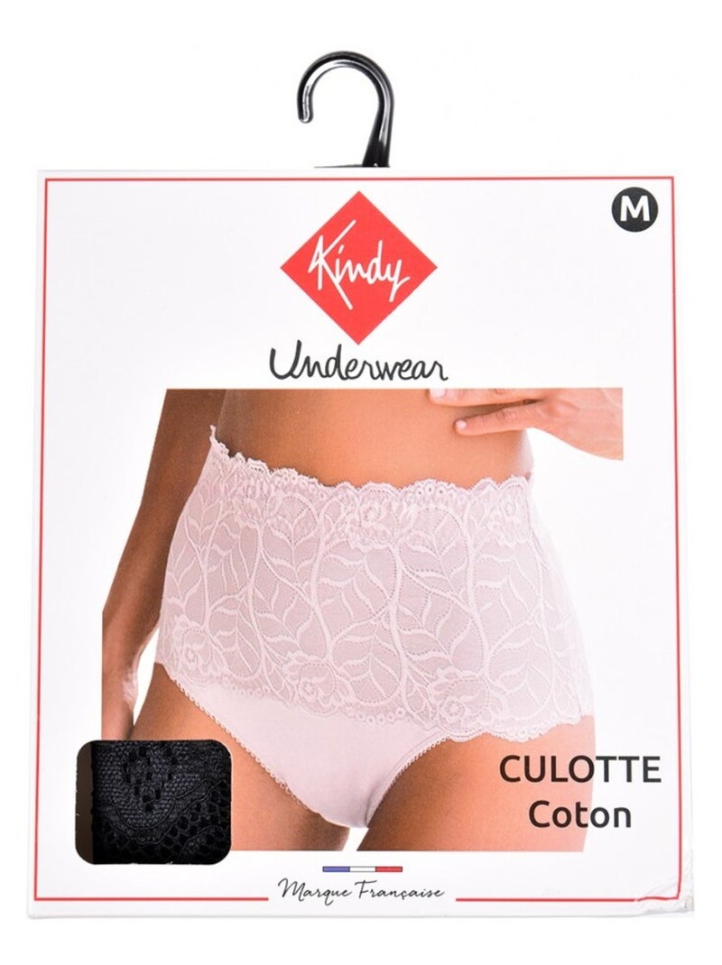 Cuecas Mulher KINDY - Pack de 4 Preto Branco Preto - Kiabi