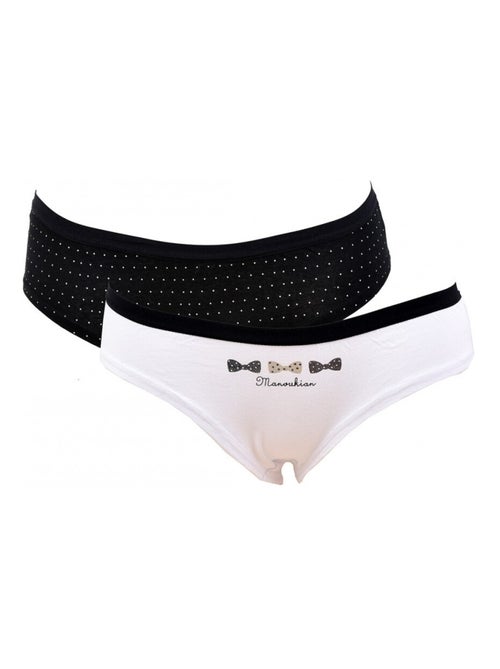 Cuecas Mulher MANOUKIAN Pack de 2 - Kiabi Cuecas Mulher MANOUKIAN Pack de 2 - Kiabi