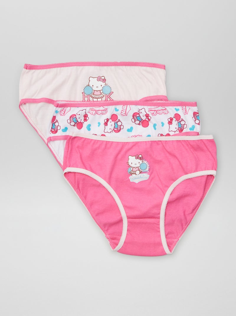 Cuecas para menina 'Hello Kitty'  - Lote de 3 ROSA - Kiabi