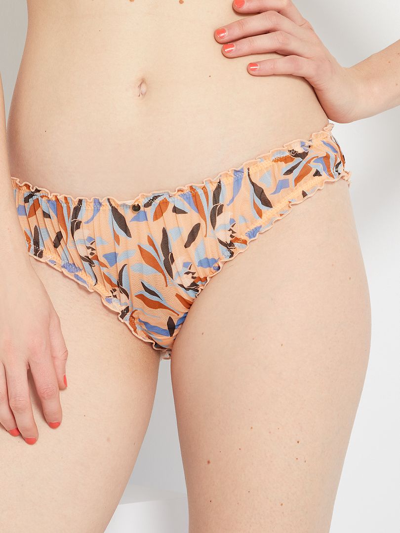 Cuecas para mulher bloomer em tule estampado LARANJA - Kiabi