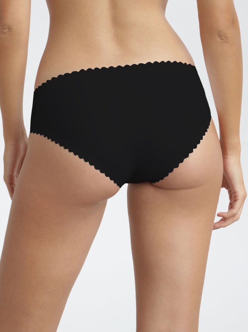 Cuecas para mulher com acabamento em espiguilha 'Dim body touch' Preto - Kiabi