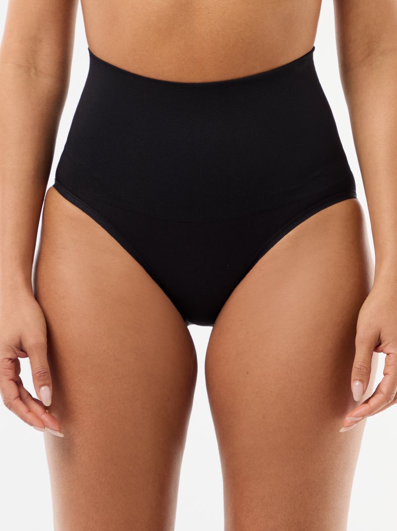 Cuecas para mulher com cintura subida adelgaçantes Preto - Kiabi
