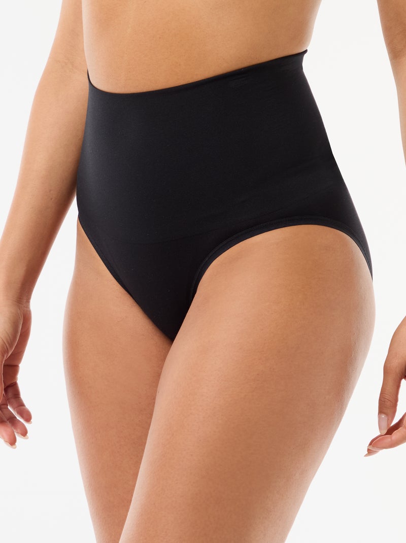 Cuecas para mulher com cintura subida adelgaçantes Preto - Kiabi