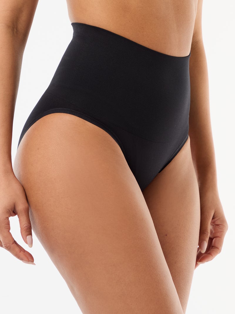 Cuecas para mulher com cintura subida adelgaçantes Preto - Kiabi