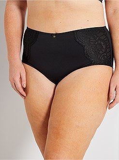 Cuecas para mulher com cintura subida em renda - Kiabi