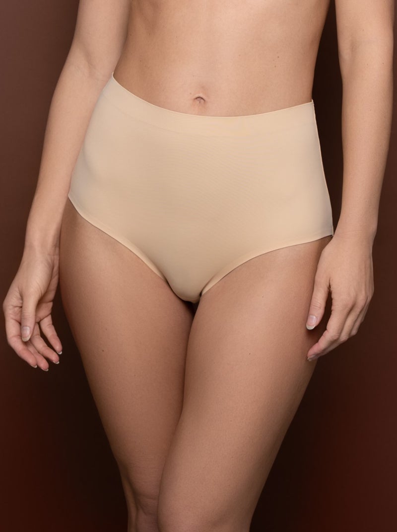 Cuecas para mulher de cintura subida adelgaçante 'Bye Bra' BEGE - Kiabi