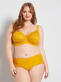 Cuecas para mulher de cintura subida com renda - Kiabi