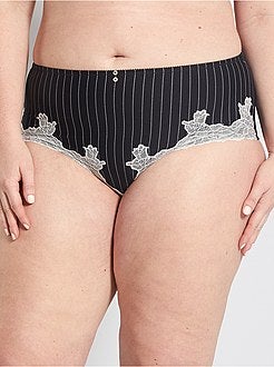 Cuecas para mulher de cintura subida em microfibra - Kiabi