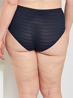 Cuecas para mulher de cintura subida em renda - Kiabi