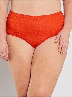 Cuecas para mulher de cintura subida em renda - Kiabi