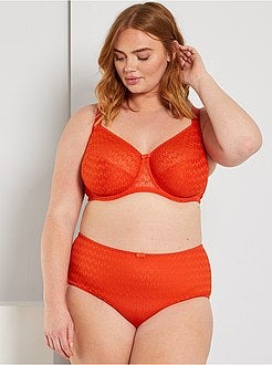 Cuecas para mulher de cintura subida em renda - Kiabi