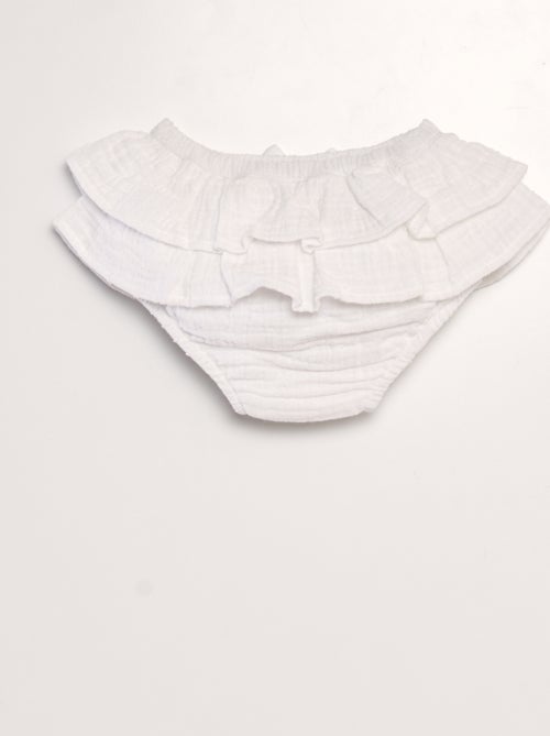 Cuecas para mulher de gaze de algodão a ponto cheio - Kiabi