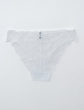 Cuecas para mulher de renda ajurada florida