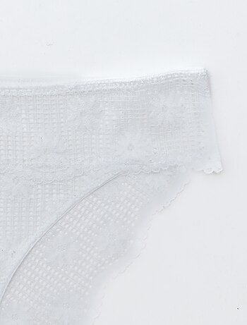 Cuecas para mulher de renda ajurada florida