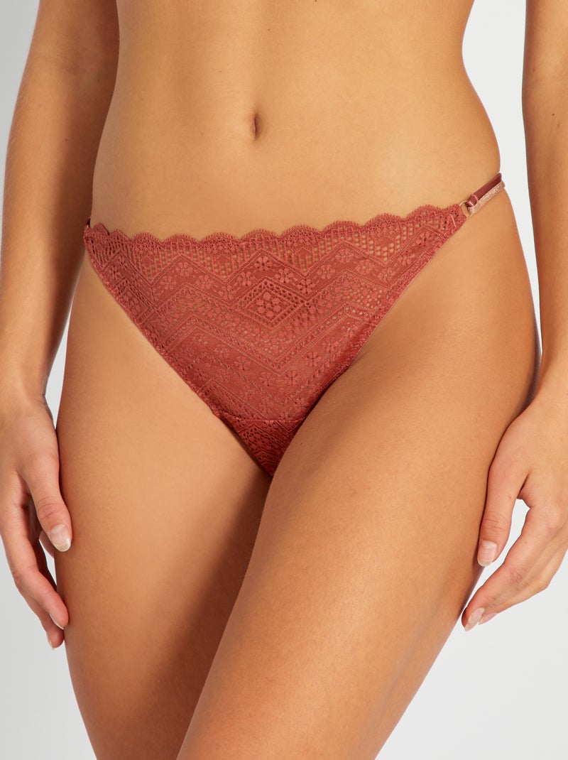 Cuecas para mulher de renda ROXO - Kiabi