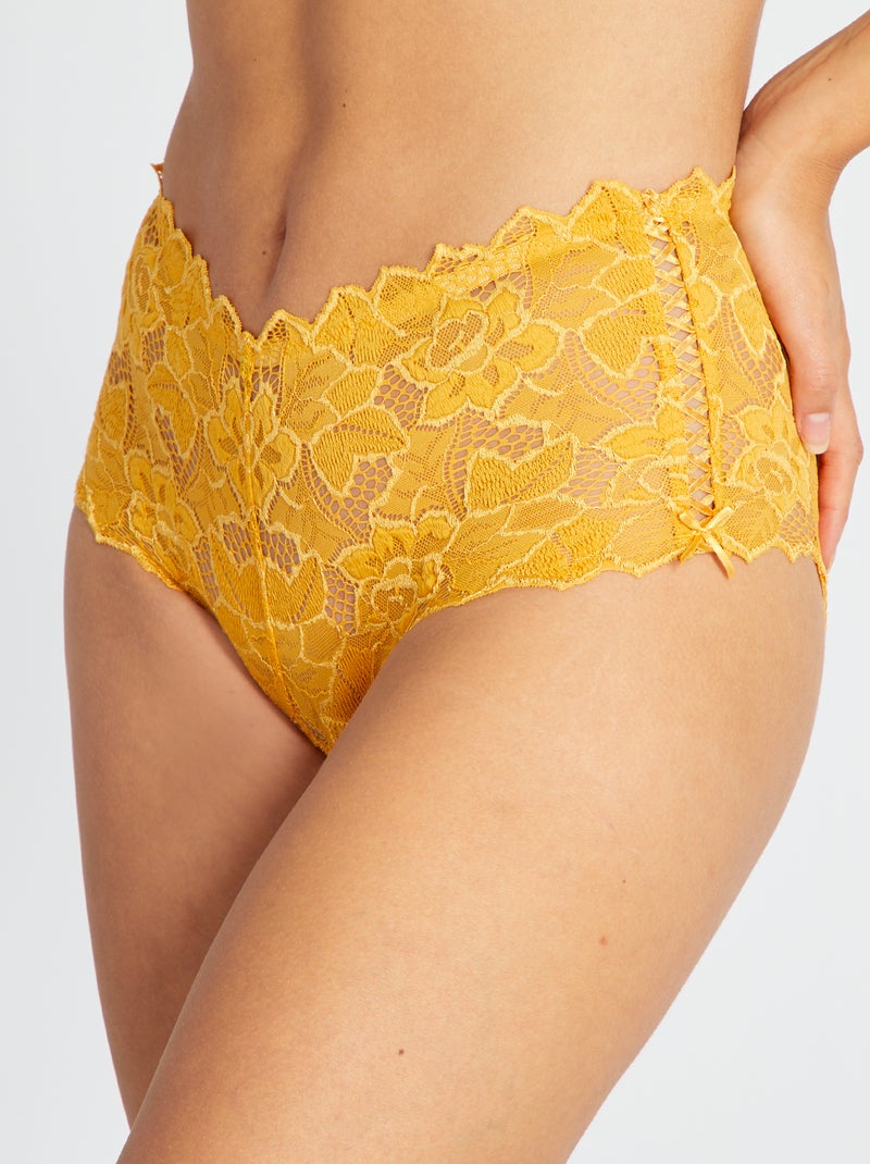 Cuecas para mulher de renda 'Sans Complexe' LARANJA - Kiabi