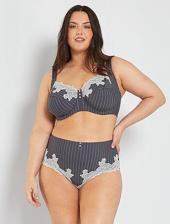 Top 5xl Plus Size Sutiã Esportivo Para As Mulheres Zipper Cueca À Prova De  Choque