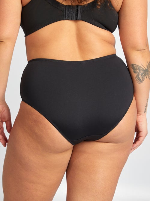 Cuecas para mulher em microfibra com bordados - Kiabi