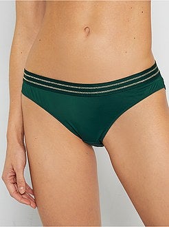 Cuecas para mulher em microfibra e renda - Kiabi