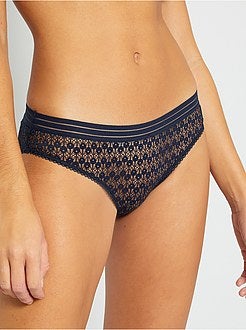 Cuecas para mulher em renda - Kiabi