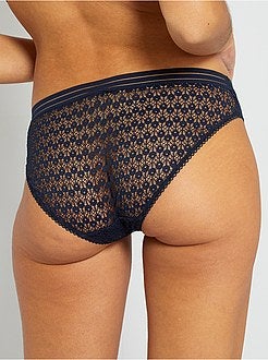 Cuecas para mulher em renda - Kiabi