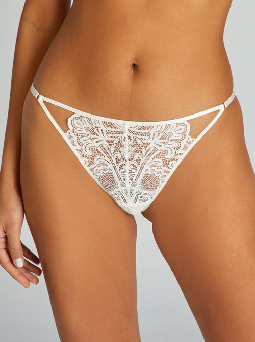 Cuecas para mulher em renda - Kiabi