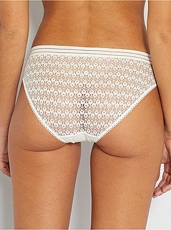 Cuecas para mulher em renda - Kiabi