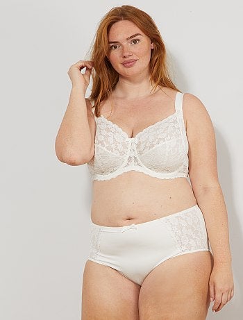 Lingerie tamanhos grandes - Cuecas para mulher micro e renda - Kiabi