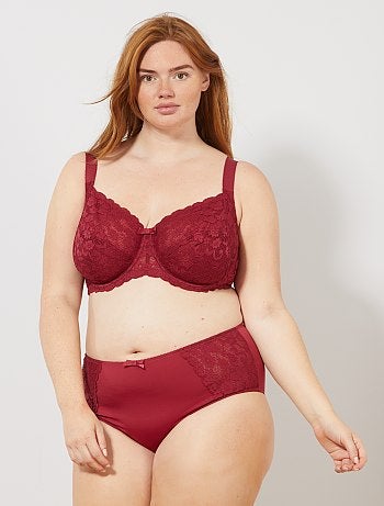 Lingerie tamanhos grandes - Cuecas para mulher micro e renda - Kiabi