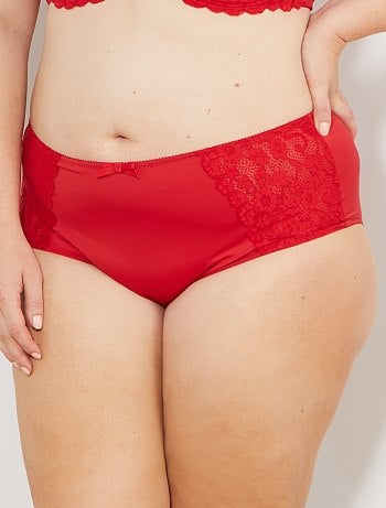 Lingerie tamanhos grandes - Cuecas para mulher micro e renda - Kiabi