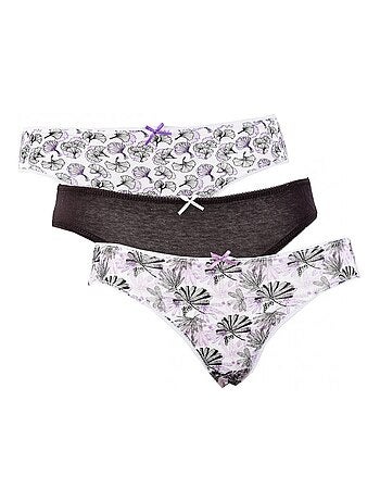 Cuecas para mulher TWINDAY - Pack de 3