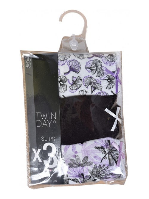Cuecas para mulher TWINDAY - Pack de 3 - Kiabi Cuecas para mulher TWINDAY - Pack de 3 - Kiabi