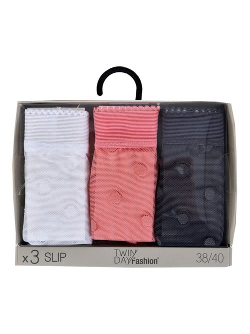 Cuecas para mulher TWINDAY - Pack de 3 - Kiabi Cuecas para mulher TWINDAY - Pack de 3 - Kiabi