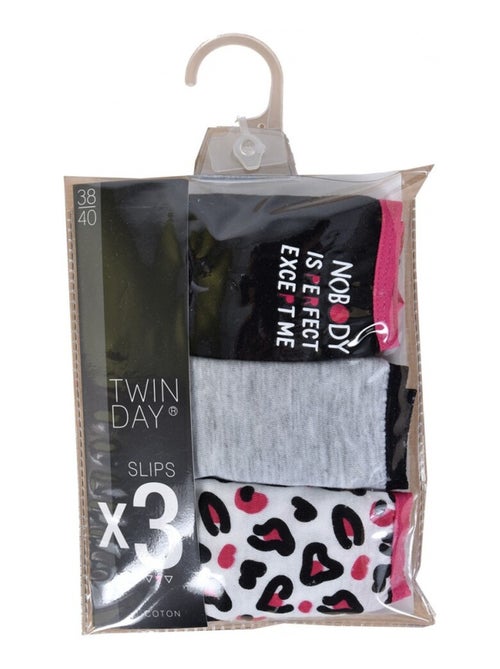 Cuecas para mulher TWINDAY - Pack de 3 - Kiabi Cuecas para mulher TWINDAY - Pack de 3 - Kiabi