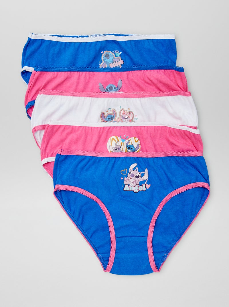 Cuecas 'Stitch' - lote de 5 ROSA - Kiabi